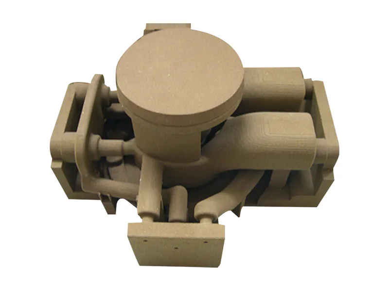 3D printed sand mould for a stainless steel pump valve body