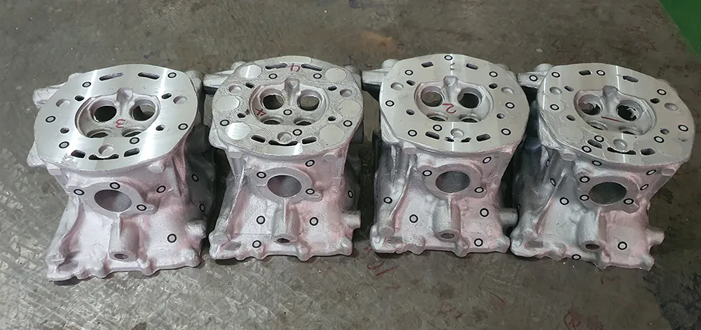Aluminum alloy castings produced from printed sand moulds