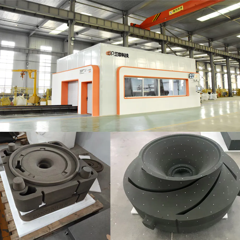 เครื่องพิมพ์ 3D แบบทรายอุตสาหกรรมที่ดีที่สุดสำหรับแม่พิมพ์ขนาดใหญ่ในโรงงานหล่อโลหะของสหรัฐอเมริกา