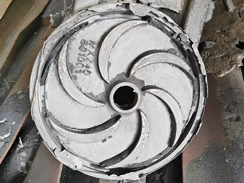 Cast pump impeller bowl in the foundry