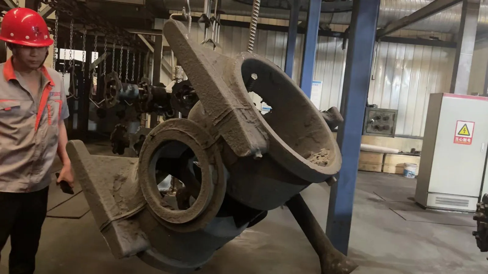 Engine block ductile iron casting, sand cast from a 3D printed mould