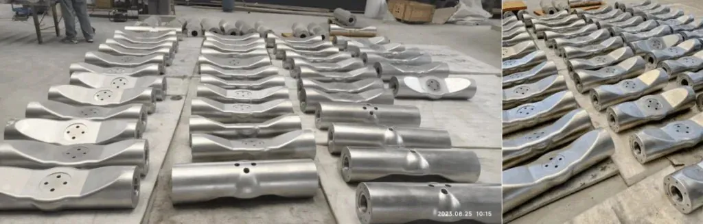 GIS conductor castings after low pressure casting